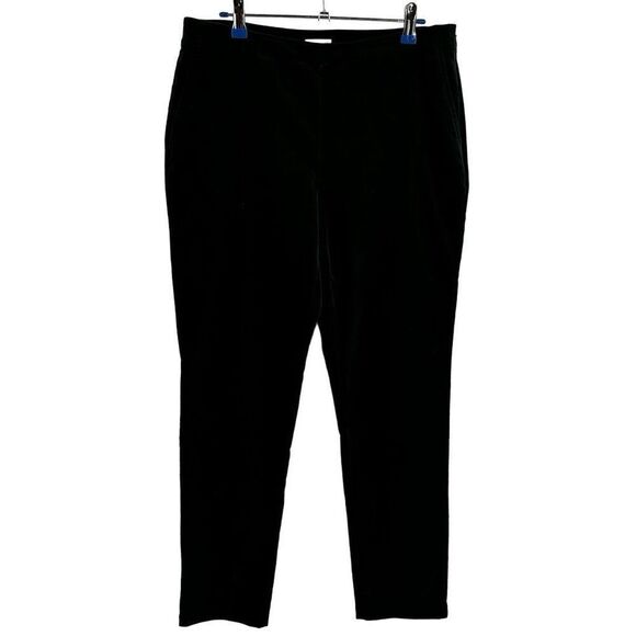 J Jill Velvet Straight Leg Ankle Pants Green Size 10 - Picture 1 of 8